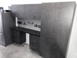 GARAGE CABINETS PEWTER WITH SLATWALL