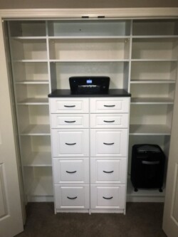 HOME OFFICE ANTIQUE RAISED PANEL DRAWERS