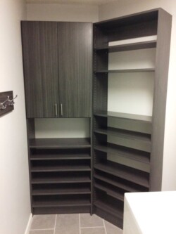 LAUNDRY ROOM SHOE STORAGE LICORICE