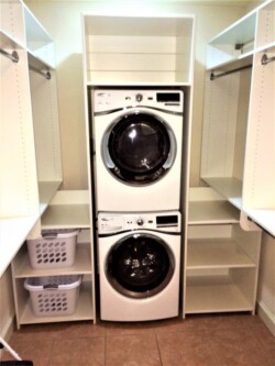 MASTER CLOSET WITH WASHER DRYER WHITE