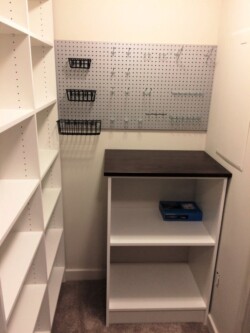 STORE ROOM WITH PEGBOARD