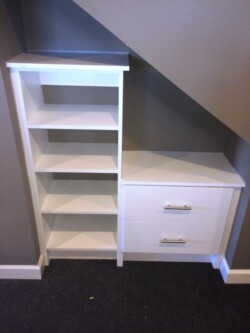 UNDER STAIRS WITH DRAWERS WHITE MODERN